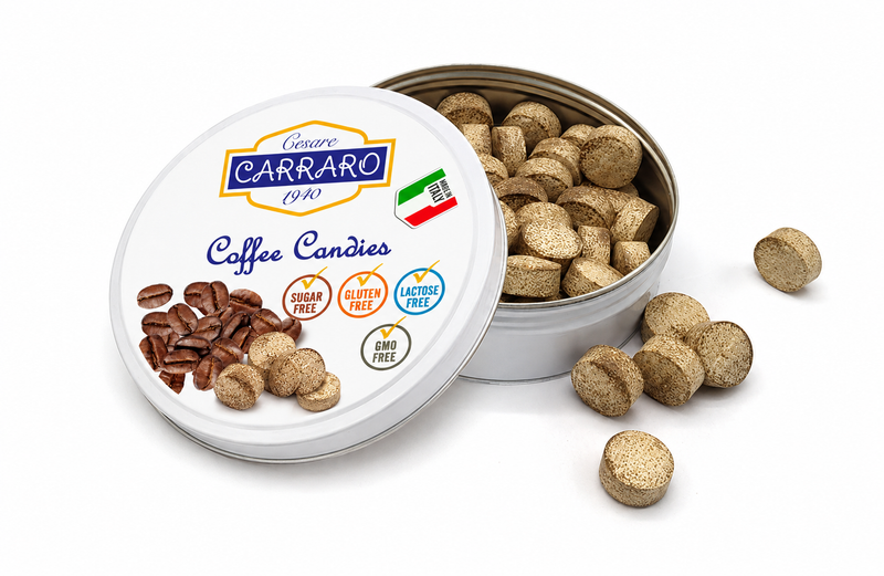 Cesare Carraro Sugar Free Coffee Candies with Stevia