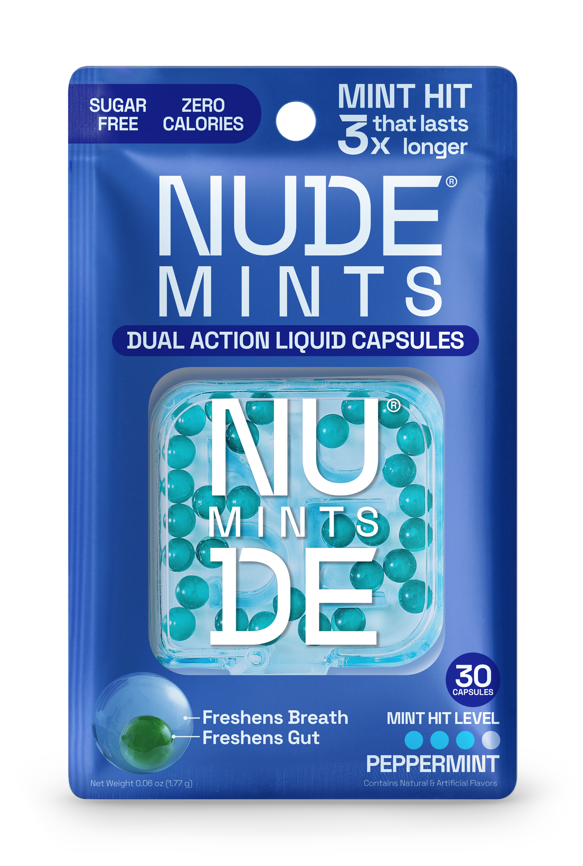 NUDE Mints Peppermint – Fresh Breath Capsules
