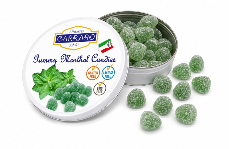 Cesare Carraro Gummy Menthol Candies